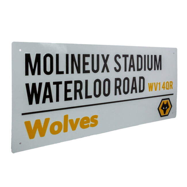 Wolverhampton Wanderers FC White Street Sign (Collector's Item)