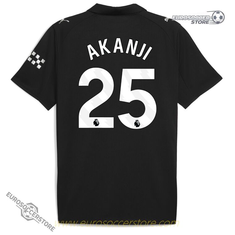 Away Jersey of Manchester City with AKANJI 25 for the 25-26 season