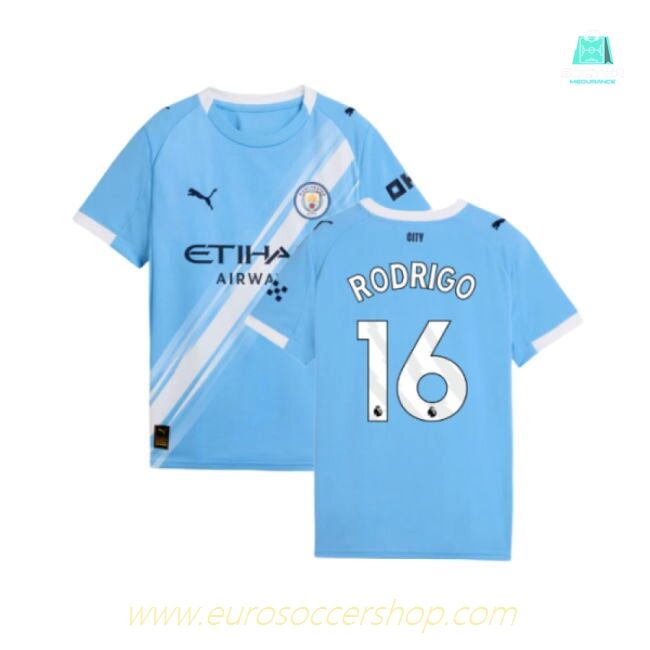 2025-2026 Man City Home Shirt (Kids) (Rodrigo 16)