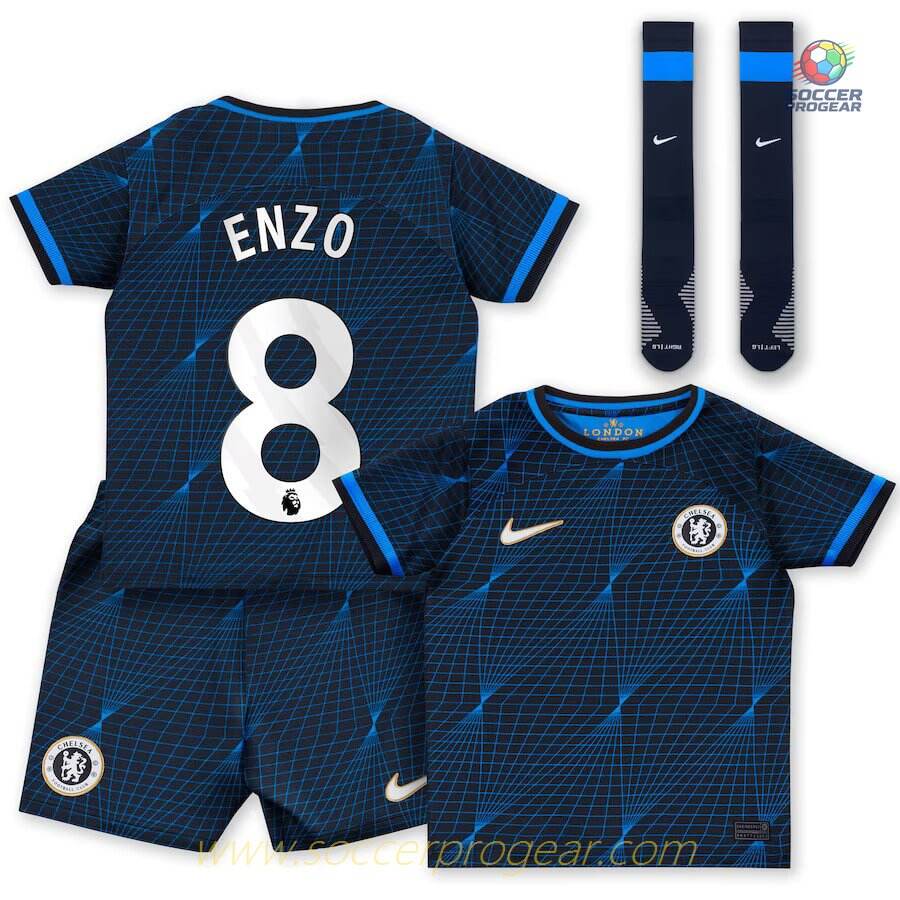 Chelsea Youth Away Football Shirt Football Jersey 2023 2024 Enzo