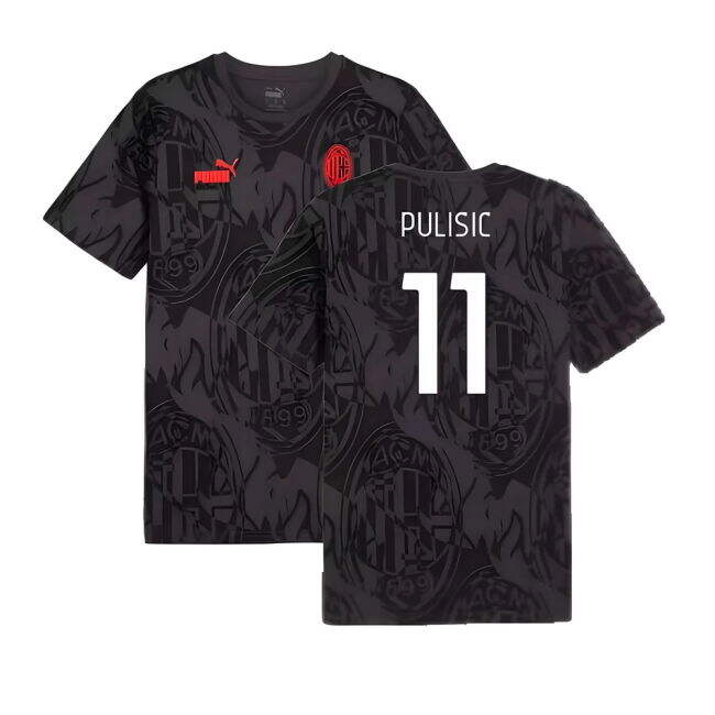 Genuine Rossoneri Football T-shirt Pulisic 1 #1 Latest Season Be (v7)