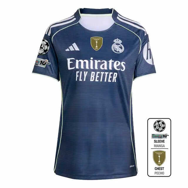 Women's Real Madrid Away Soccer Jersey 2025/26 Authentic Kit