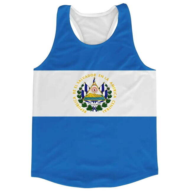 Tournament-Edition Premium-Quality El Salvador Flag Running Vest