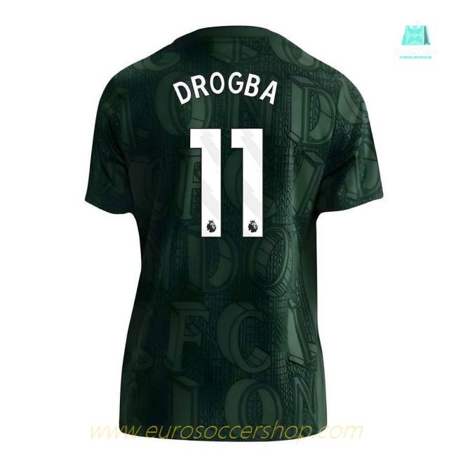 2025-2026 Chelsea Pre Match Shirt (Green) - Kids (Drogba 11)