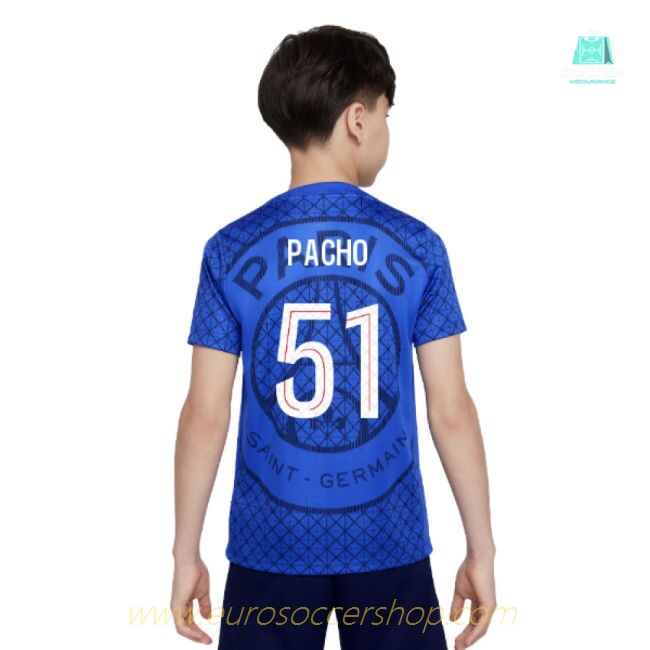 2025-2026 PSG Academy Pro Home Pre Match Shirt (Royal) - Kids (Pacho 51)