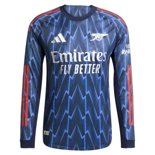 Arsenal Authentic Long Sleeve official style Away Shirt 2025-2026 (...