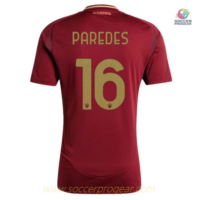 AS Roma Home Youthren's Jersey Set Football Jersey 2024-25 Edition Paredes