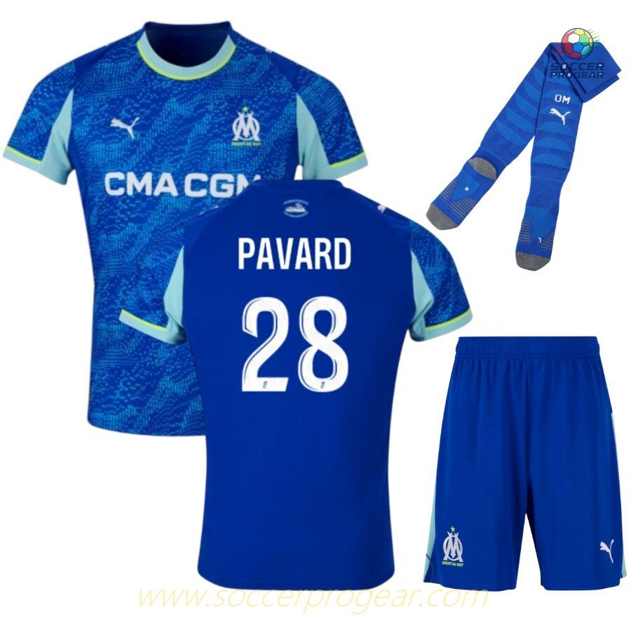 OM Match Quality Third Youth Jersey Set Football Jersey 2025/26 Collection Pavard