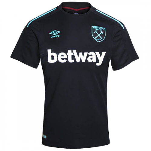 West Ham United Away 201718 Black Soccer Jersey Shirt - Official
