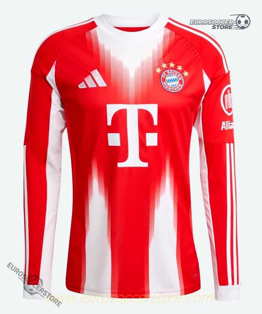 Bayern Munich 25-26 Season Home Long Sleeve Jersey with Guerreiro 22 Printing