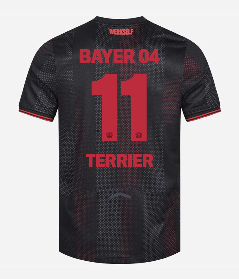 Bayer 04 Leverkusen Home TERRIER 11 Football Jersey for the 25-26 Season