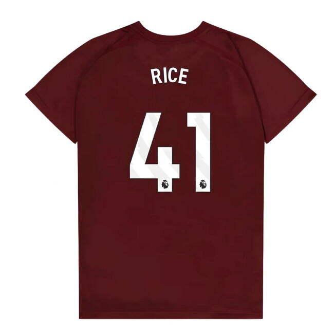 Rice 41 Authentic Replica West Ham Home Fan Shirt for Kids