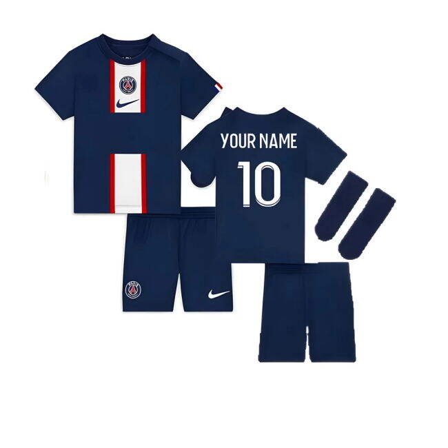 2022-2023 PSG Little Boys Home Kit for (Unisex