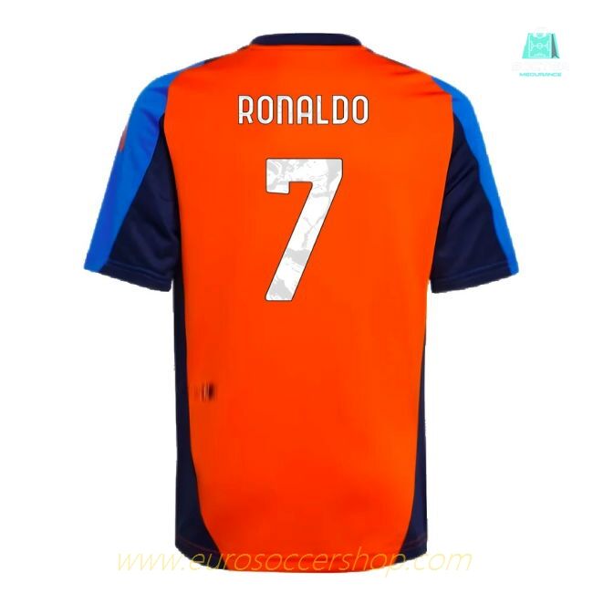 2024-2025 Juventus Training Jersey (Orange) - Kids (Ronaldo 7)