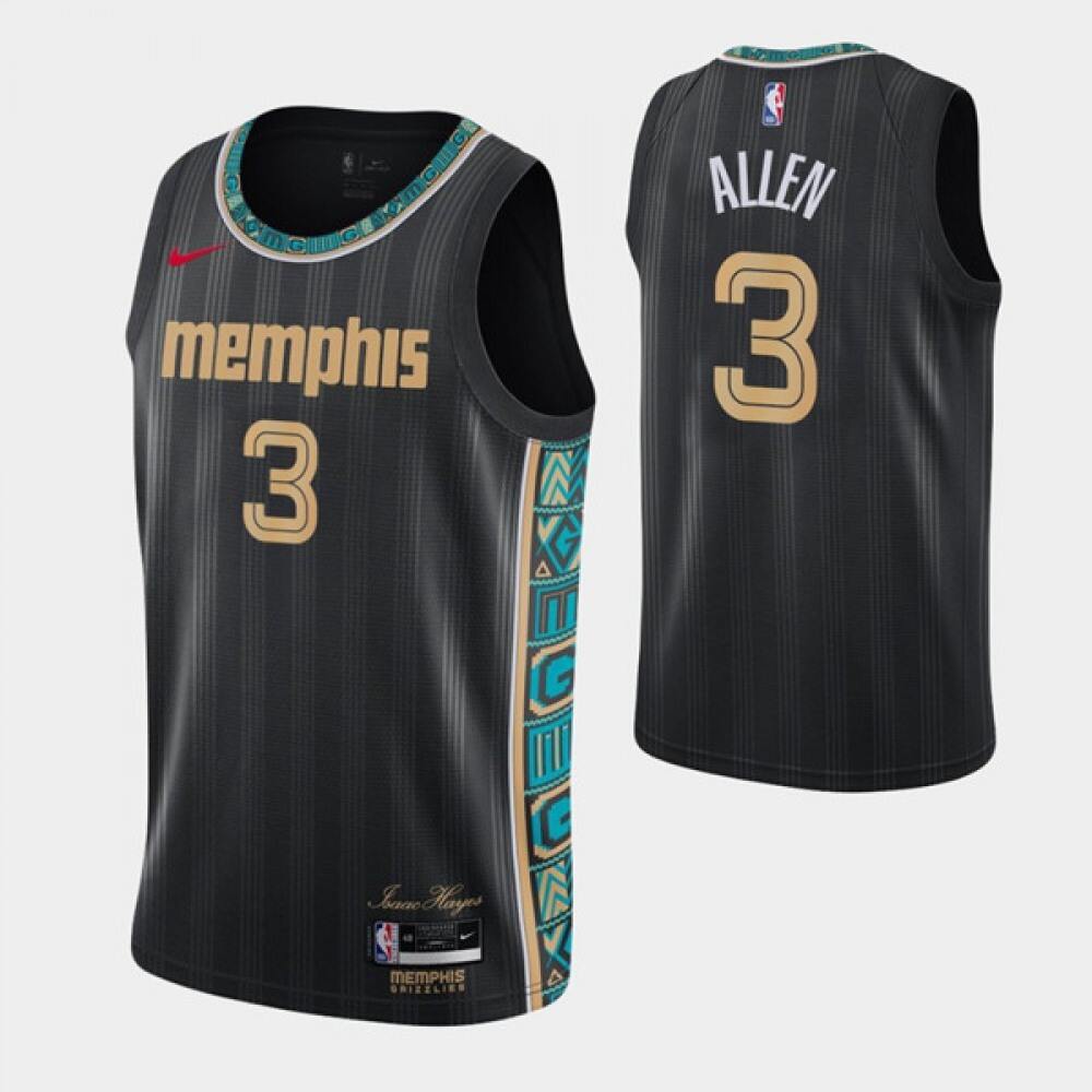 Cost-Effective Men's Grizzlies #3 Grayson Black Basketball Jersey