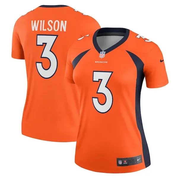 None Russell Wilson  Jersey - Orange | NFL Player Jersey | NFL Footbal