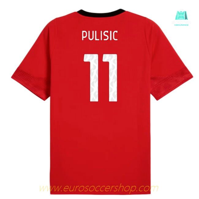 2025-2026 AC Milan Training Jersey (Red) (Pulisic 11)