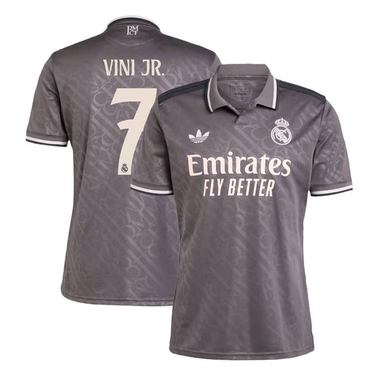 VINI JR 7 Real Madrid 2425 Third Grey Shirt - Official Replica 26907