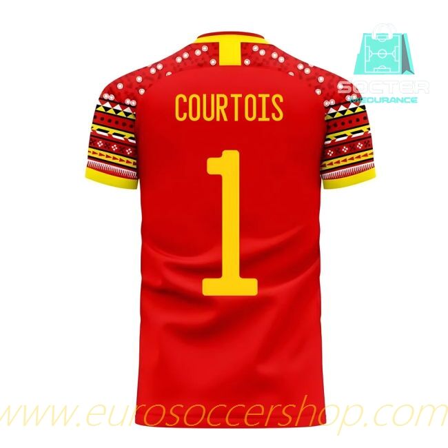 International 2025-2026 Season Belgium Home Football Shirt Libero (COURTOIS 1)
