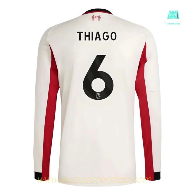 2025-2026 Liverpool Long Sleeve Away Shirt (Thiago 6)
