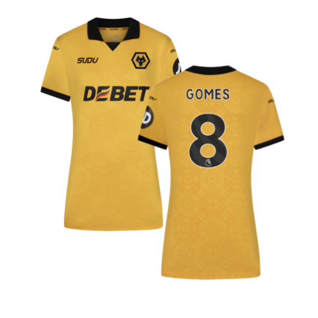 Match Quality Wolves Wolves Home Shirt Womens Gomes #8 Fresh Look ...