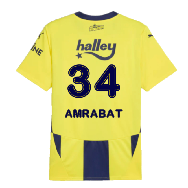 Durable 2024-2025 Football Club Home Home Amrabat 34 With Retro Design