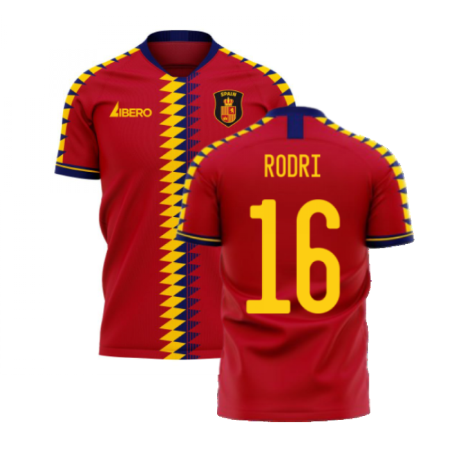Spain 2025-2026 Home Concept Football Kit (Libero) (RODRI 16)