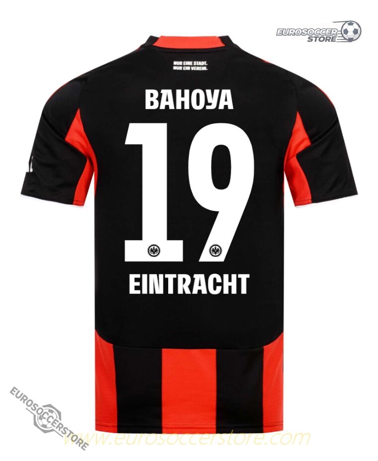 Eintracht Frankfurt Home BAHOYA 19 Football Jersey for the 25-26 Season