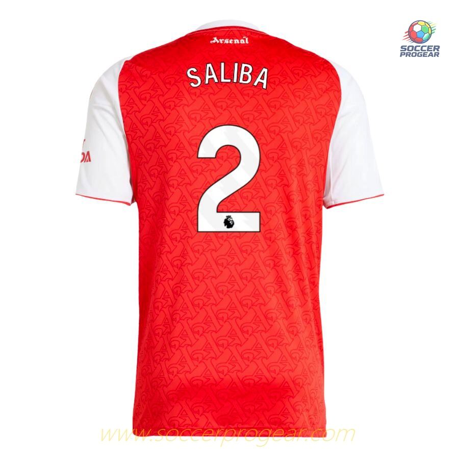 Arsenal Home Team Jersey 2025-26 Edition Saliba