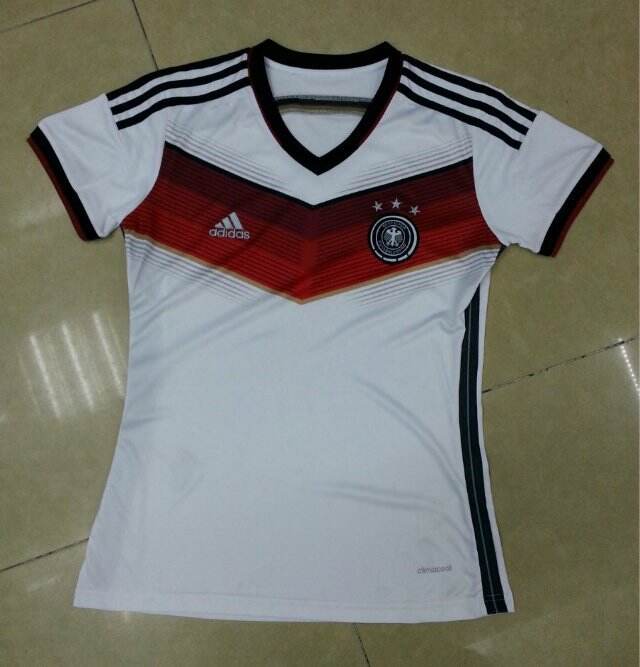 2014 Germany Home White Women's Soccer Jersey Shirt - Official