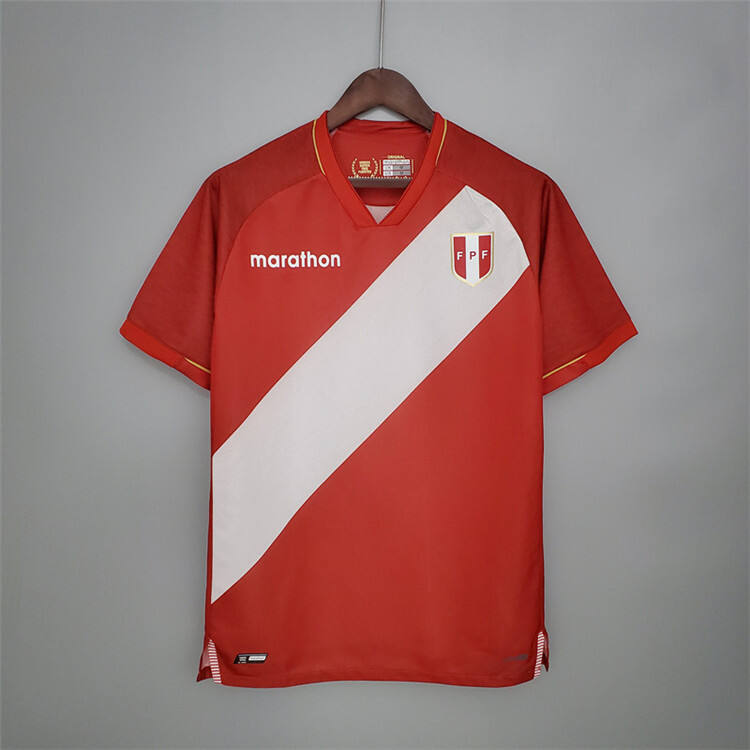 Peru 2020 Away Red Soccer Jersey Football Shirt - Official Replica