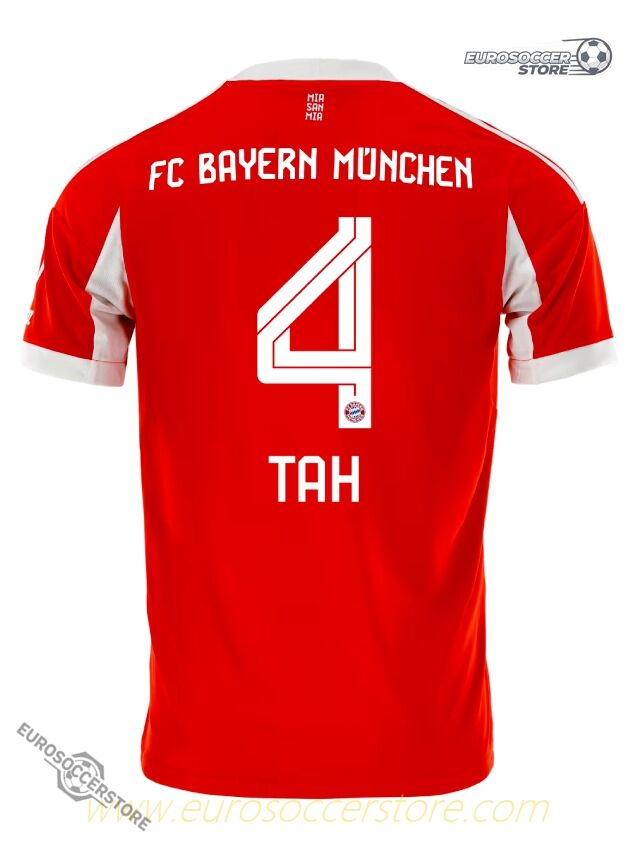 Bayern Munich 25-26 Season Home Tah 4 Football Jersey