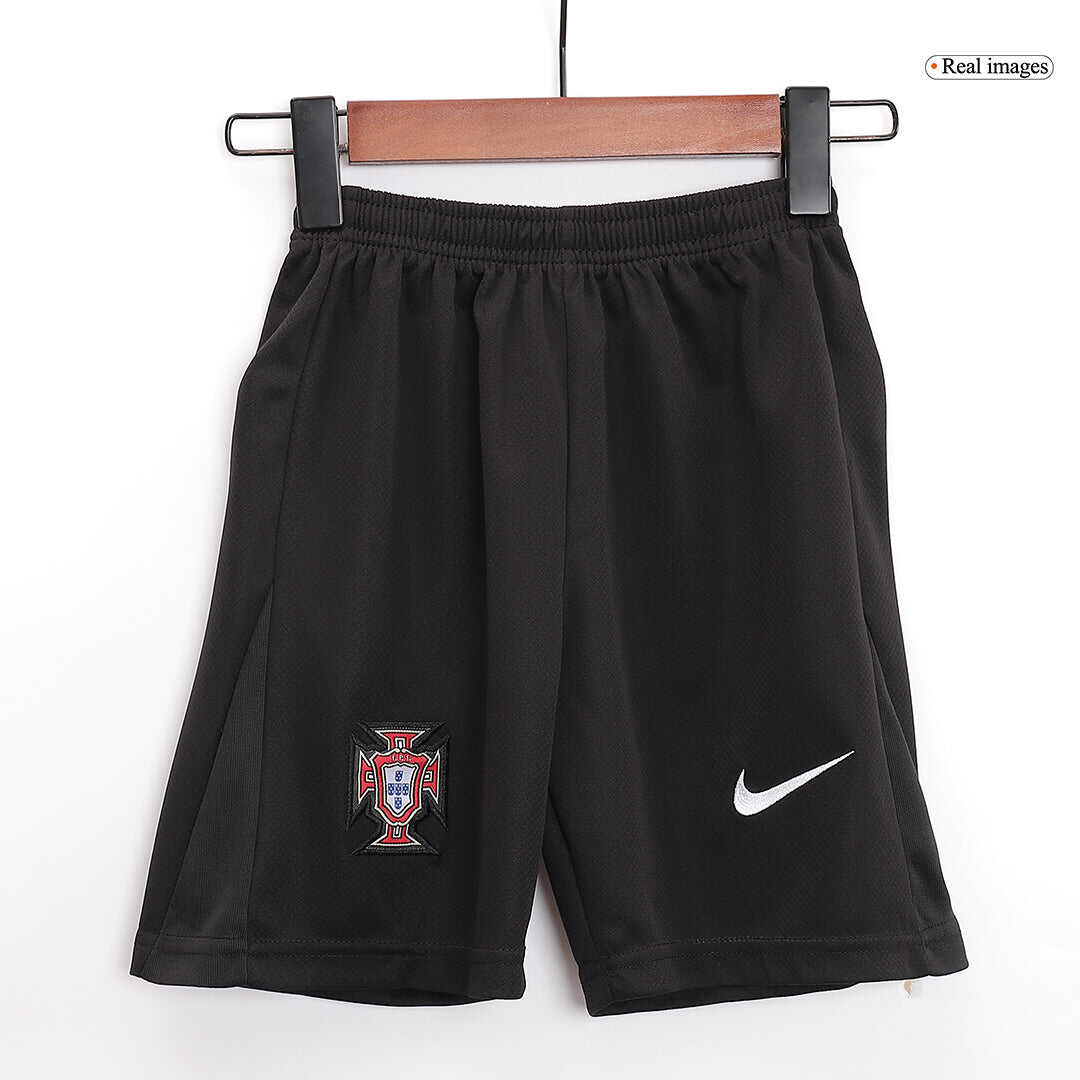 Kid's Portugal Away Kit(Jersey+Shorts) Euro 2024 Authentic Kit