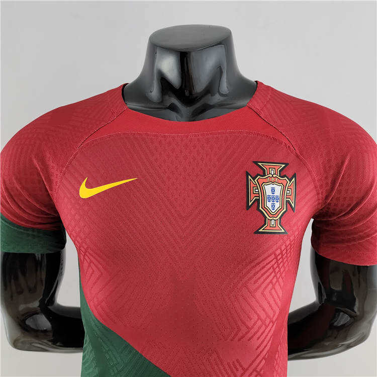 Portugal 2022 World Cup Home Red Soccer Jersey Authentic Version -