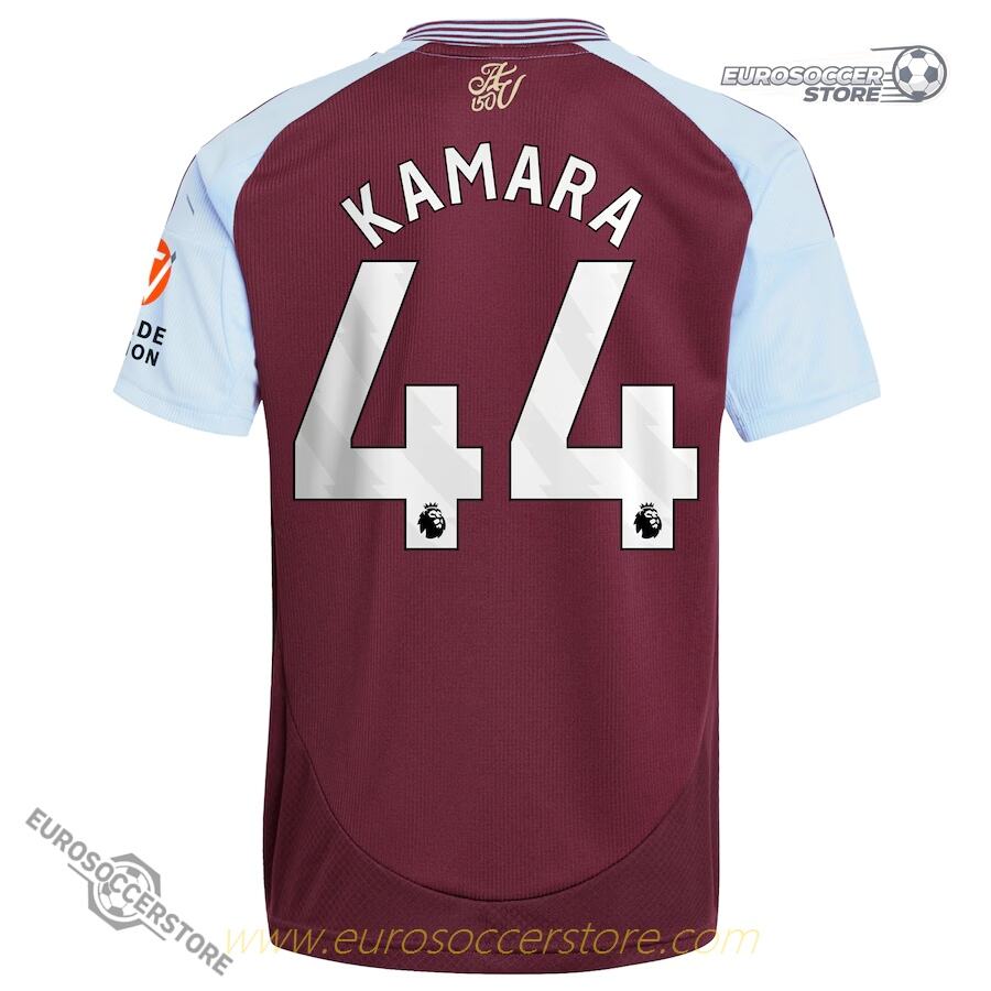 Aston Villa 24 - 25 Home Jersey Kamara Number 44