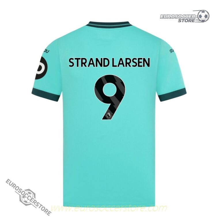 Away STRAND LARSEN 9 Jersey of Wolverhampton Wanderers for the 25-26 season