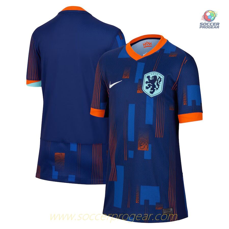 Netherlands Away Team Soccer Shirt 2024-25 Edition Kids
