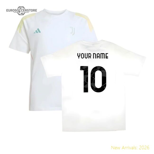 2025-2026 Juve Training Tee (white) - Kids (your Name) - Fan Collection