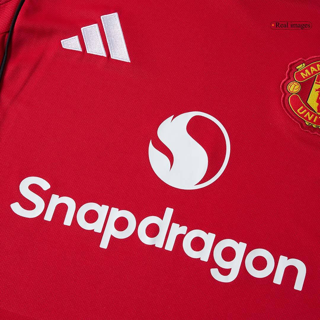Manchester United Home Long Sleeve Soccer Jersey 2025/26