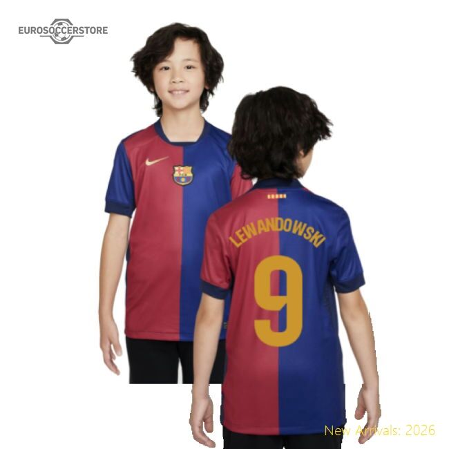 Authentic Barcelona Home Lewandowski Jersey 2024-2025 Quick-dry