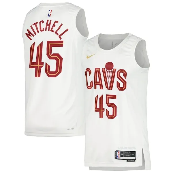 Donovan Mitchell CLE Swingman Jersey - vintage premium - White