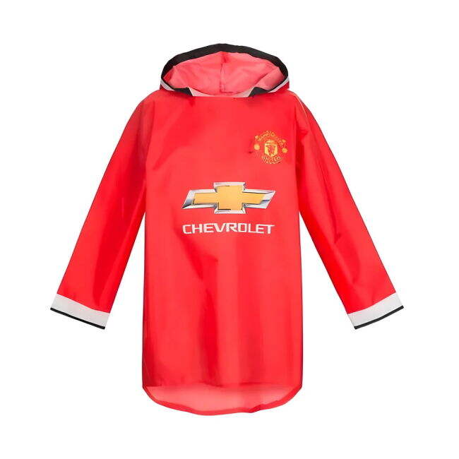 vintage Manchester Rain Poncho (Red) - Kids