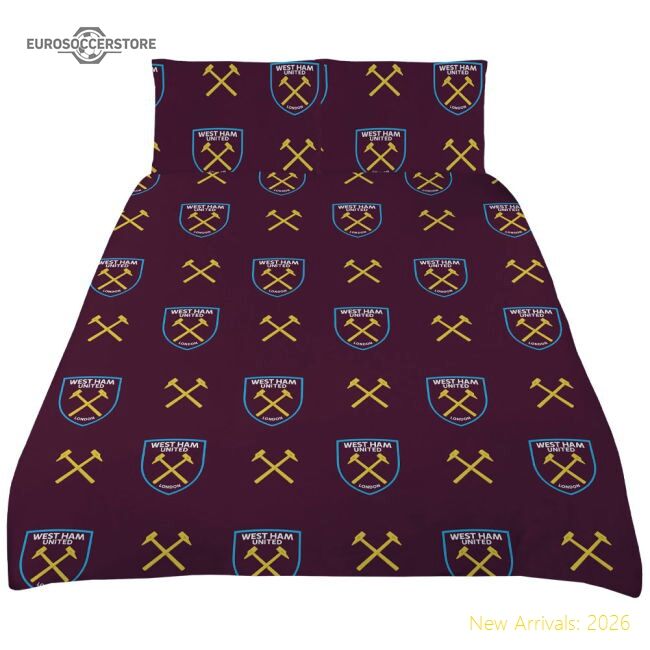West Ham United Fc Colour Split King Duvet Set - Premium Quality