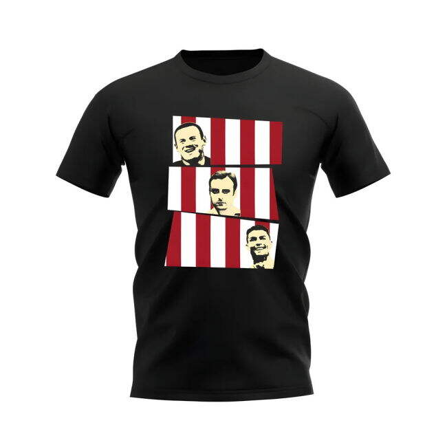 Rooney Berbatov Ronaldo Manchester United Trio football T-Shirt