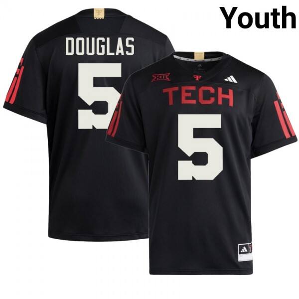 Texas Tech Red Raiders Youth Caleb Douglas #5 Ncaa Red Elite Series