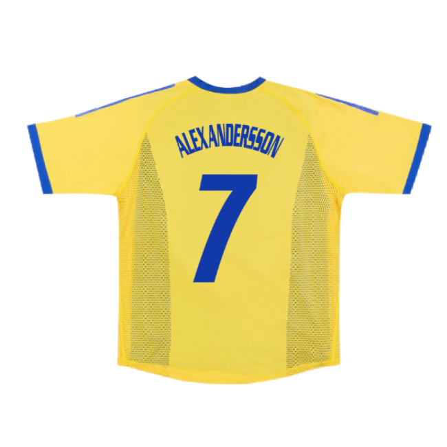 Sweden 2002-03 Home Shirt ((Very Good) S) (Alexandersson 7)
