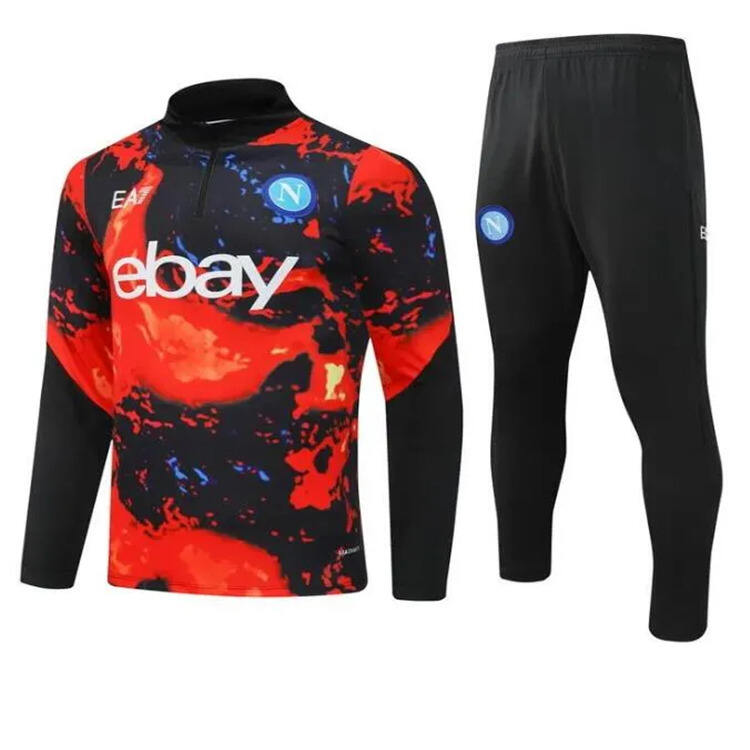 2324 Napoli Red Half Zipper Tracksuit - Official Replica 7384