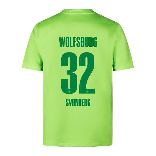 Wolfsburg's 24-25 Home Jersey, featuring Svanberg with the number 32.
