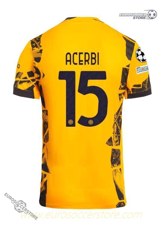 Inter Milan 24-25 Season ACERBI Number 15 Champions League Final Jersey