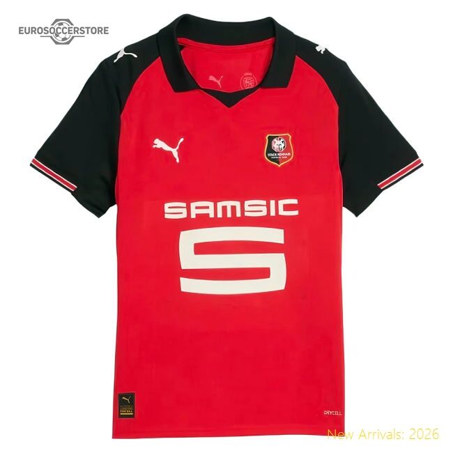 Trending Performance 2025-2026 Stade Rennais Home Shirt (Kids)